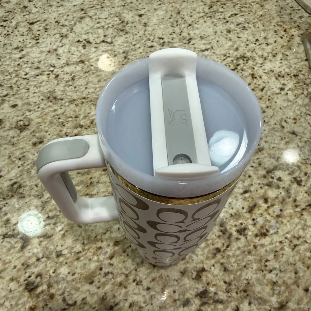 Stanley White with Gold Patterns Mug